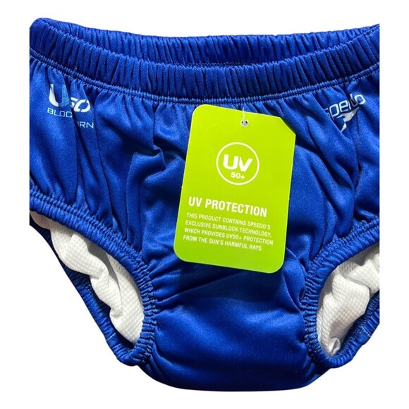 Speedo - Baby Boys Swim Diaper With Snaps - Blue - Large (22 - 25 lbs) - Picture 8 of 9